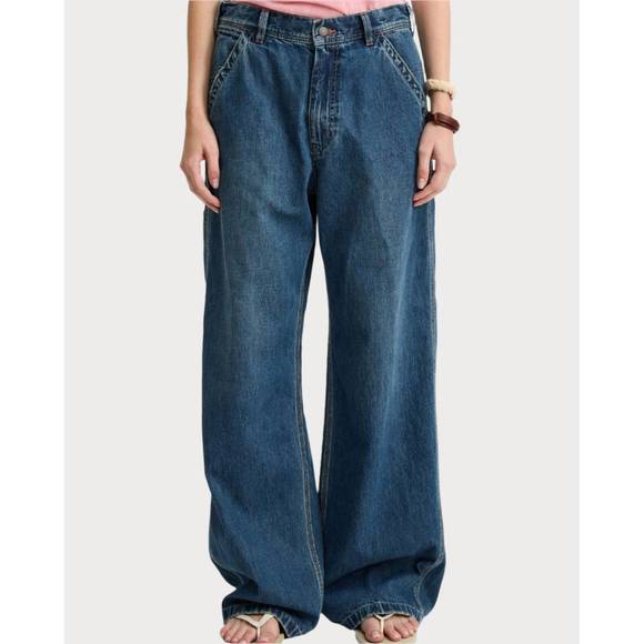 NEW DENIMIST teri wide leg carpenter pant in shane indigo - Picture 1 of 4
